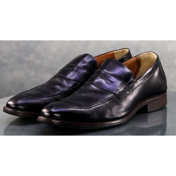 Johnston & Murphy Men's Penny Loafers Dress Shoes Size 10 Leather Black 15-3227